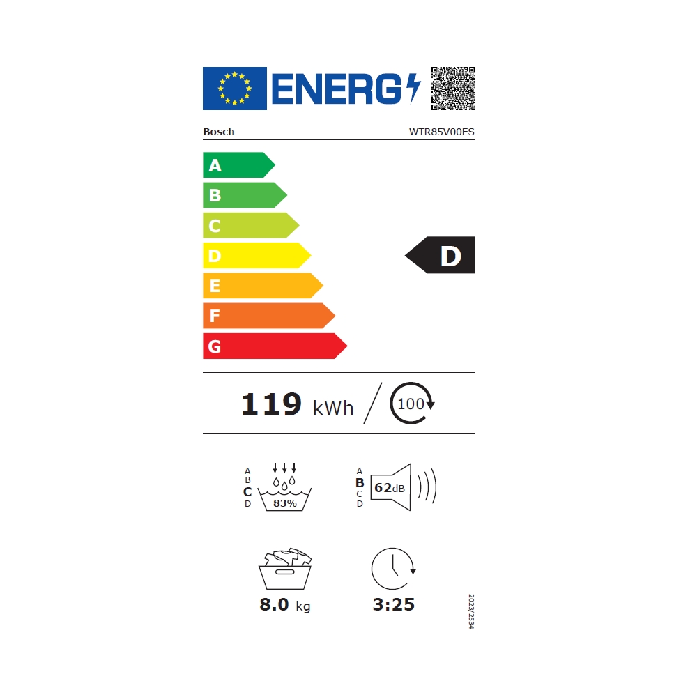 secadora ropa Bosch WTR85V00ES
