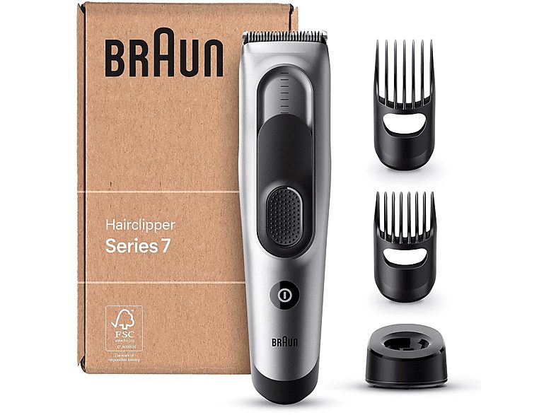 Afeitadora - BRAUN HC7390, 7 h, Negro