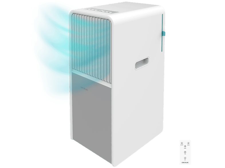 Aire acondicionado portátil - Cecotec ForceClima 9150 Style, 2250 fg/h, 2 velocidades, 25 m², 4 modos, Deshumidificador, Mando a distancia, White