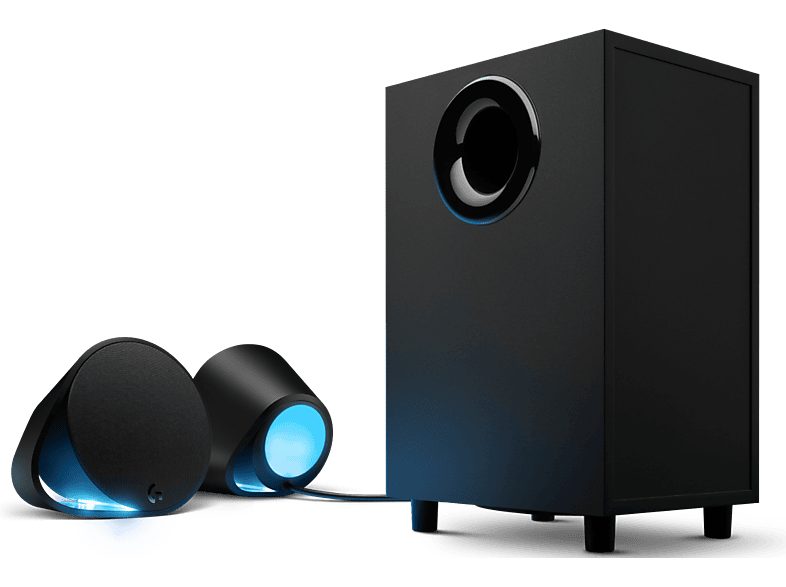 Altavoces gaming - Logitech G560, Bluetooth, RGB Lightsync, Sistema de altavoces 2.1, 240V, Control de graves, Personalizable, Negro