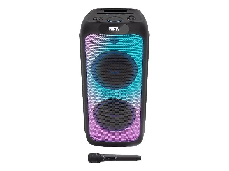 Altavoz de gran potencia - Vieta Party 220, 500 W, Bluetooth, Autonomía 9h, Negro