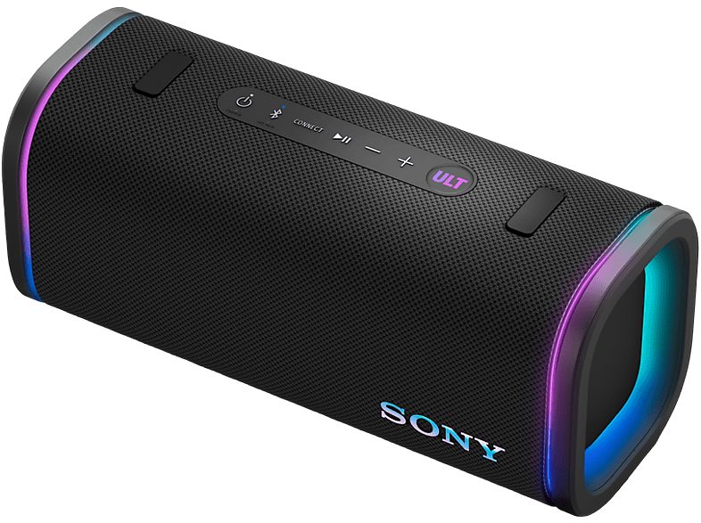 Altavoz inalámbrico - Sony ULT FIELD 5 (SRSULT50B), Bluetooth portátil, ULT POWER SOUND, 25 h, IP67, Resistente al agua, Correa, Con luces, Negro