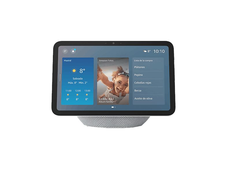 Altavoz inteligente - Amazon Echo Show 8, Pantalla Táctil HD 8,7", Cámara de 13MP, Audio Espacial, Glacier White