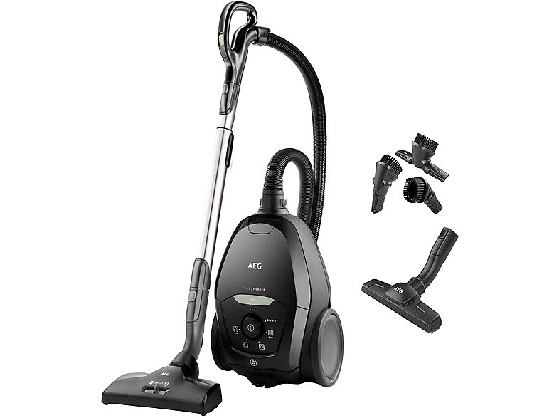 Aspirador con bolsa - AEG 900 258 509, 500 W, Depósito 3,5 l, Negro
