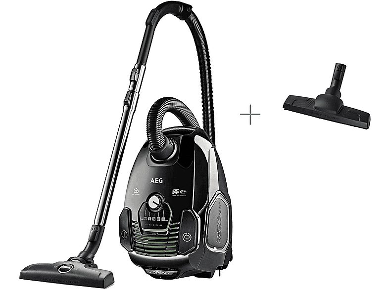 Aspirador con bolsa - AEG AKLBB915320522, 650 W, Depósito 3,5 l, Inox