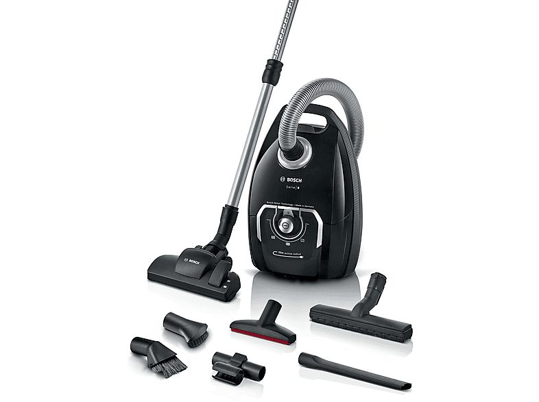Aspirador con bolsa - BOSCH AKLBB1670810431, 650 W, Depósito 5 l, Negro