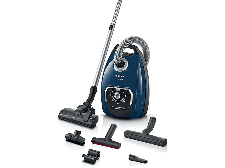 Aspirador con bolsa - BOSCH BGB75X494, 650 W, Depósito 5 l, Azul