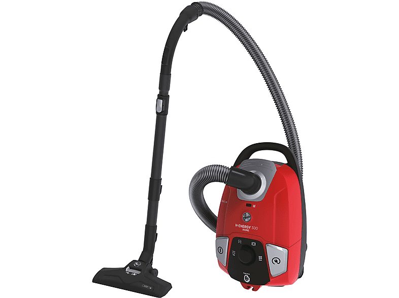Aspirador con bolsa - HOOVER 39002270, 850 W, Depósito 3,5 l, Rojo