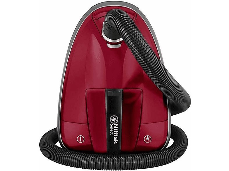 Aspirador con bolsa - NILFISK 128390115, 450 W, Potencia de succión 180 AirWatt, Depósito 3,1 l, Rojo