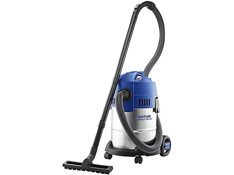 Aspirador con bolsa - NILFISK 18451129, 1200 W, Potencia de succión 250 W, Depósito 18 l, Inox