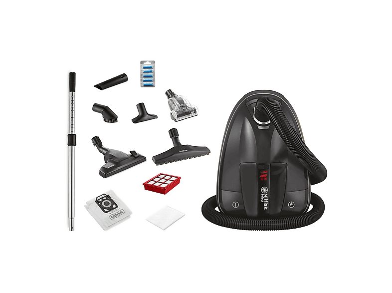 Aspirador con bolsa - NILFISK Select Pet Care, 650 W, Potencia de succión 270 AirWatt, Depósito 3,1 l, Negro