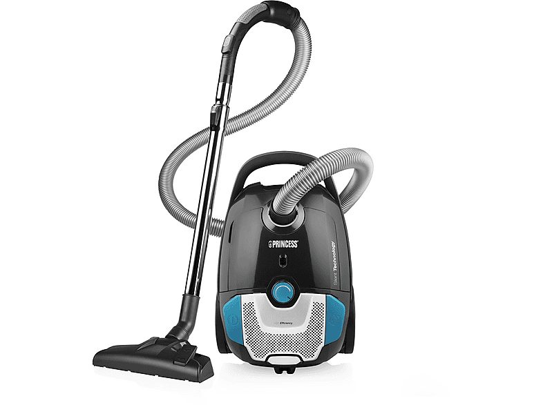 Aspirador con bolsa - PRINCESS 01.334990.01.001, 700 W, Potencia de succión 16000 kPa, Depósito 3 l, Negro