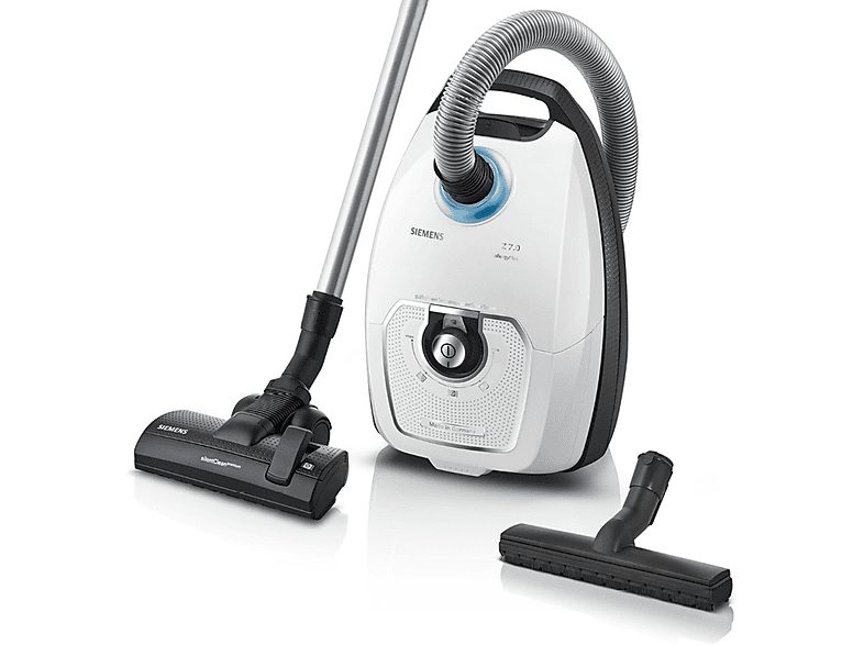 Aspirador con bolsa - SIEMENS VSZ7442S, 650 W, Depósito 5 l, Blanco