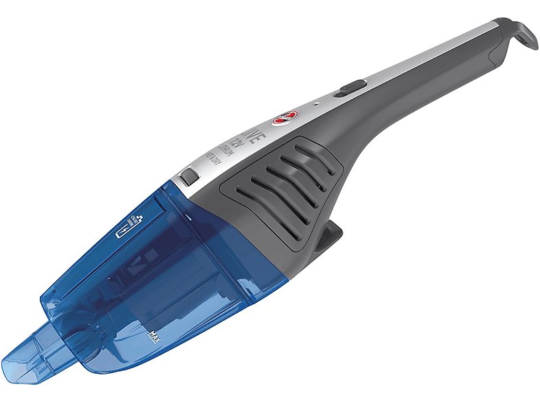 Aspirador de mano - HOOVER 39300767, 7,1 V, Depósito 0,3 l, Autonomía 10 min, Azul, Transparente