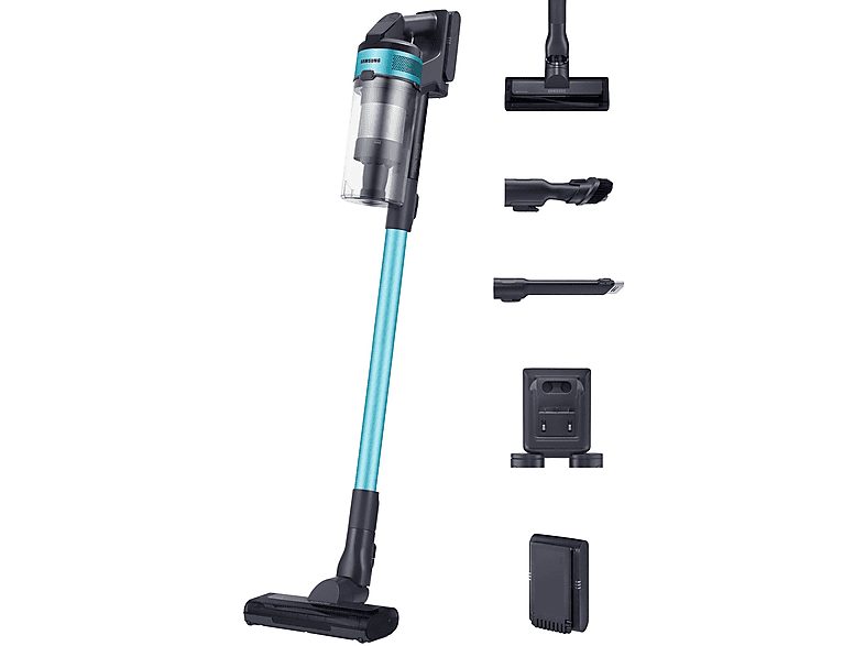 Aspirador de mano - SAMSUNG Jet 60 turbo, 410 W, Potencia de succión 150 W, Depósito 0,8 l, Autonomía 40 min, Negro