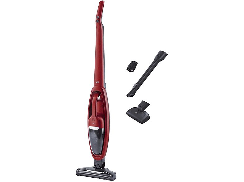Aspirador escoba - AEG QX7-ANIM, 21,6 V, Depósito 0,3 l, Rojo