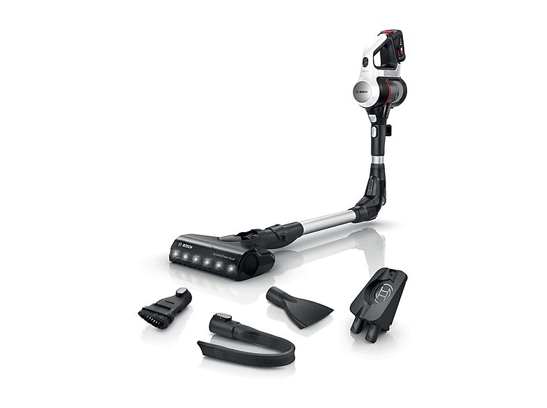 Aspirador escoba - BOSCH BBS711W, 54 W, Depósito 0,3 l, Autonomía 40 min, Inox