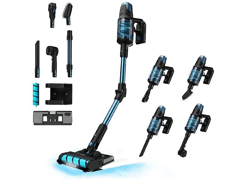 Aspirador escoba - CECOTEC Conga Rockstar 8500 Infinity ErgoWet Animal T, 250 W, Depósito 0,5 ml, Autonomía 120 min, Multicolor