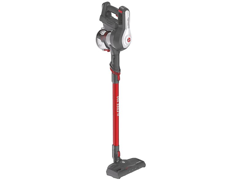 Aspirador escoba - HOOVER H-FREE HF122GPT, 170 W, Potencia de succión 170 W, Depósito 0,9 l, Autonomía 40 min, Rojo Metálico
