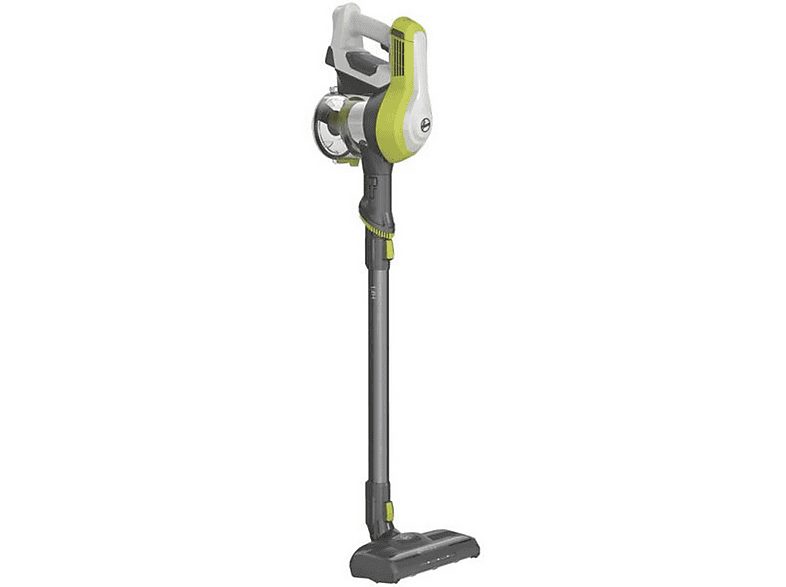 Aspirador escoba - HOOVER HF110H 011, 170 W, Potencia de succión 25 AirWatt, Depósito 0,9 l, Autonomía 30 min, Gris lunar/Verde lima brillante