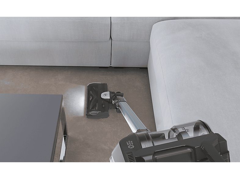 Aspirador escoba - HOOVER HF322TP 011, 240 W, Potencia de succión 240 W, Depósito 0,7 l, Autonomía 40 min, Gris Obsidiano & Azul Skyfall