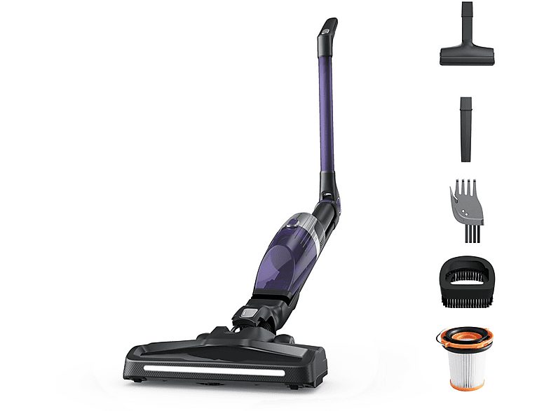 Aspirador escoba - ROWENTA RH1238, 145 W, Potencia de succión 25 AirWatt, Depósito 0,4 l, Autonomía 40 min, Púrpura