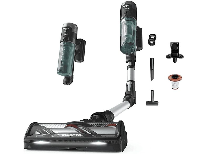 Aspirador escoba - ROWENTA RH9A32WO, 150,00 W, Potencia de succión 150 AirWatt, Depósito 0,65 l, Autonomía 60 min, Aluminio, Verde