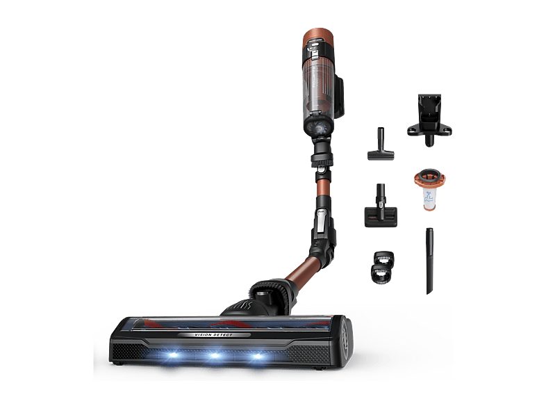 Aspirador escoba - Rowenta X Force Flex 10.80 RH7A73, Potencia succión 120 AW, 300 W, 60 min autonomía, Accesorios, Especial mascotas, Naranja