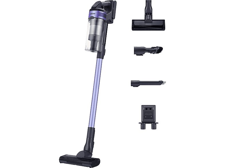 Aspirador escoba - SAMSUNG VS15A6031R4/EF, 410 W, Potencia de succión 150 AirWatt, Depósito 0,8 l, Autonomía 40.0 min, Blanco