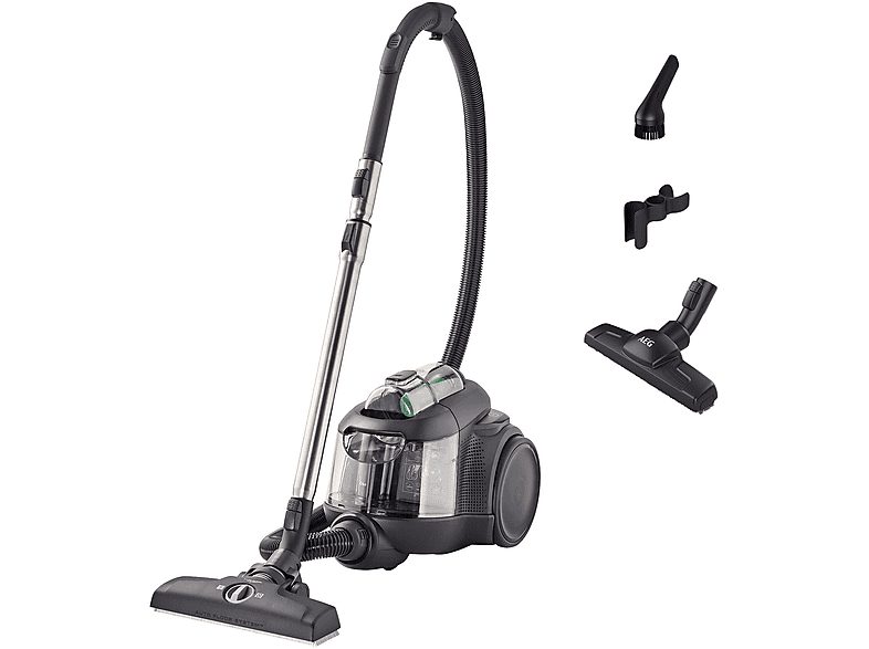 Aspirador sin bolsa - AEG AL61C2ÖKO, 550 W, Potencia de succión 165 W, Depósito 1,6 l, Inox