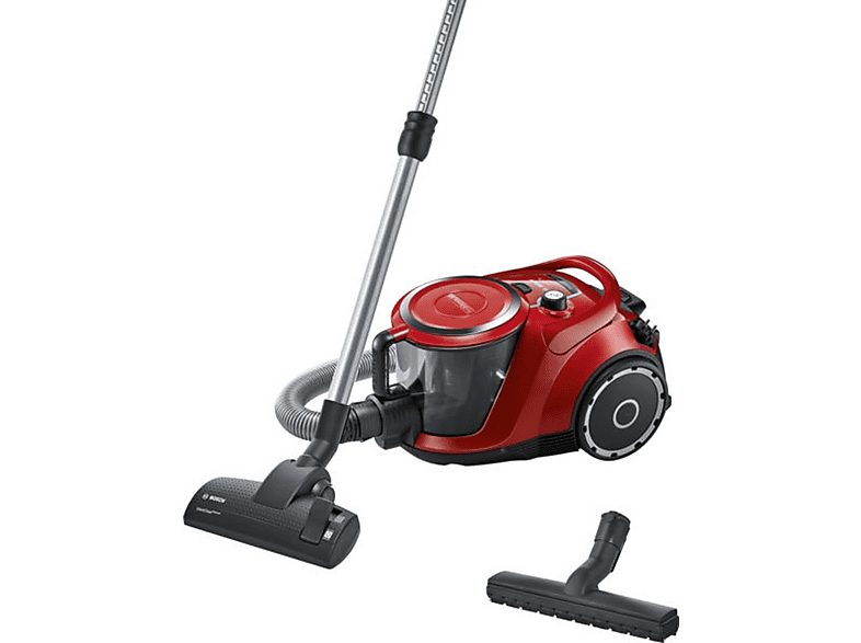 Aspirador sin bolsa - BOSCH Serie 6 BGC41Q69, 600 W, Potencia de succión 600 W, Depósito 2,4 l, Rojo