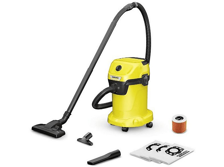 Aspirador sin bolsa - KARCHER 1628120, 1000 W, Depósito 19 l, Negro