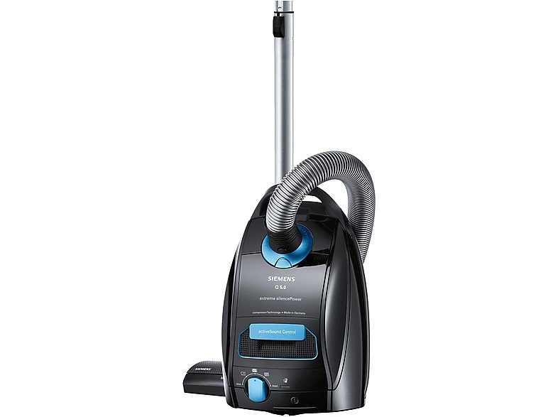 Aspirador sin bolsa - SIEMENS VSQ5X1230, 850 W, Depósito 4,5 l, Negro