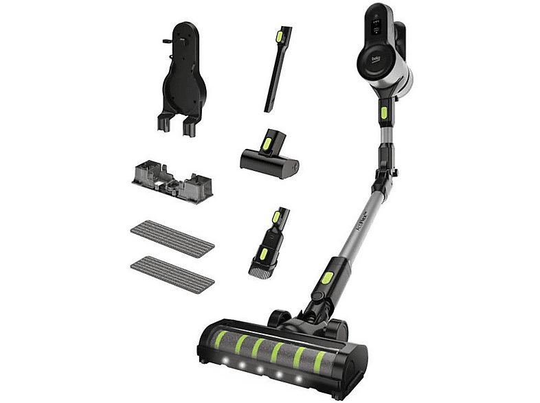 Aspiradora escoba - BEKO VRT84225VI, 1,0 W, Potencia de succión 100 W, Depósito 0,1 ml, Gris