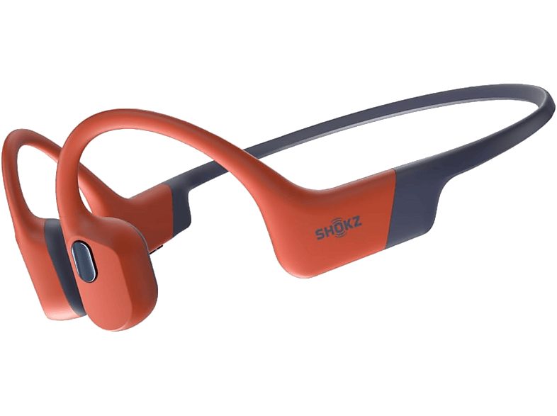 Auriculares conducción ósea - Shokz OpenSwim Pro, Banda para el cuello, Bluetooth/MP3, Carga por USB-C, IP68, Rojo