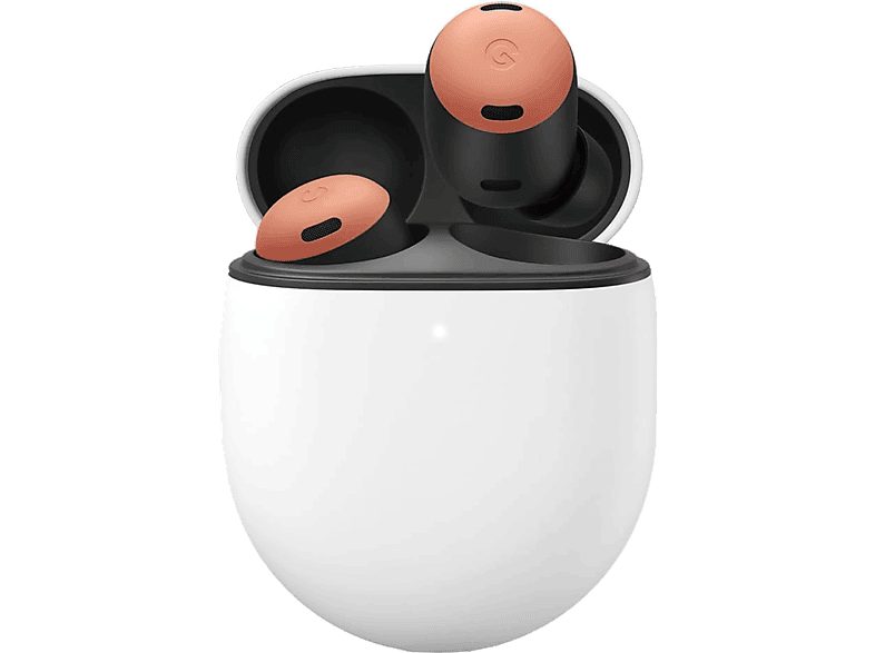 Auriculares de botón - Google Pixel Buds Pro, 11h Autonomía de reproducción, Estuche de carga USB-C, Resistencia IPX4, Coral
