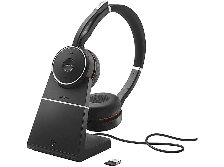 Auriculares de oficina  - Evolve 75 JABRA, Circumaurales, Bluetooth, Negro