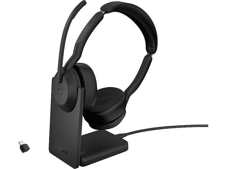 Auriculares de oficina  - Jabra Evolve2 55 JABRA, Circumaurales, Bluetooth, Black