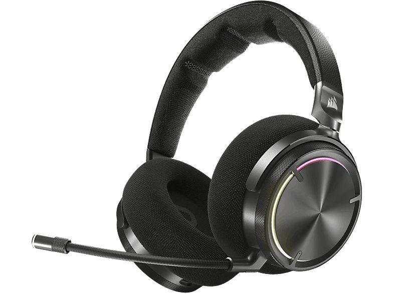 Auriculares gaming - Corsair Virtuoso Max Wireless, Supraaurales, Cancelación de ruido, Bluetooth, Con micrófono, Carbón