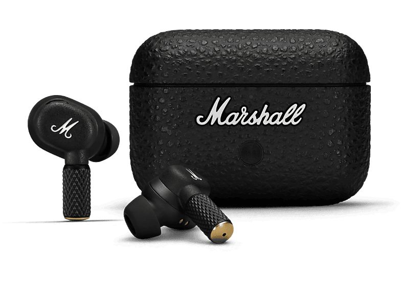 Auriculares True Wireless - Marshall Motif II A.N.C., Cancelación activa ruido, 30h de reproducción, Carga inalámbrica, Negro