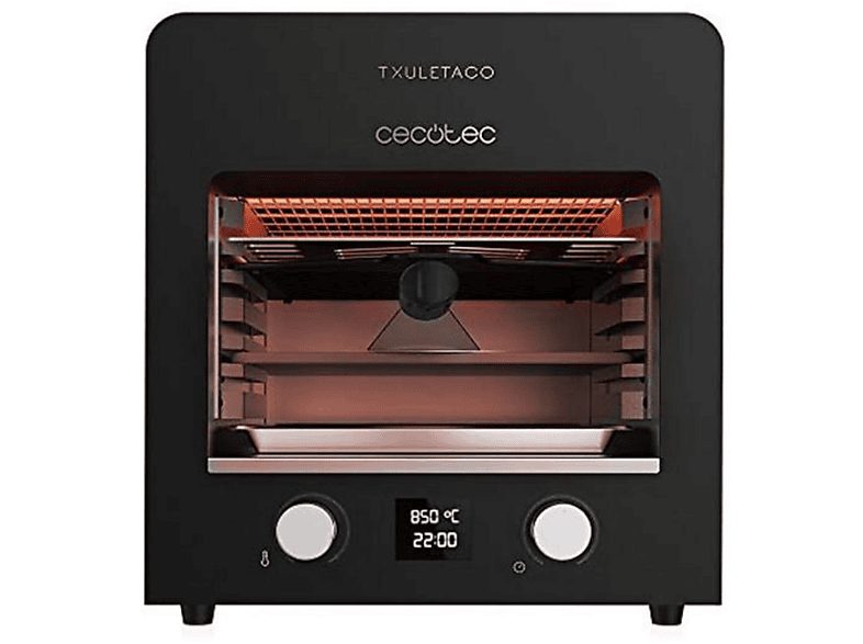 Barbacoa eléctrica - CECOTEC Txuletaco 8000 Inferno, 2200 W, Black
