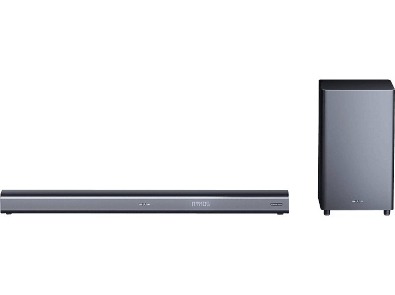 Barra de sonido con subwoofer - SHARP HT-SBW460, Bluetooth, Subwoofer Inalámbrico, 440 W, Metálico