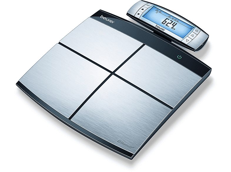Báscula de baño - BEURER BF105 BT 77, Peso máximo 181 kg, Bluetooth, Inox