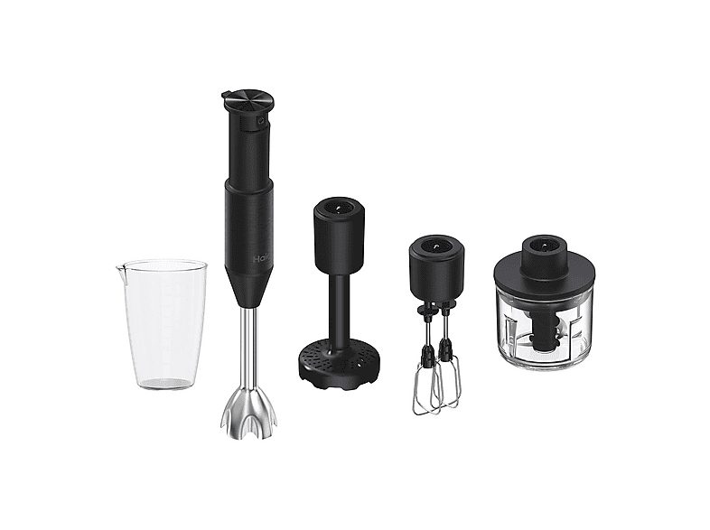Batidora de mano - HAIER HHB5B5 011, 1000 W, 4 velocidades, Negro