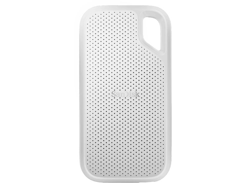 Disco duro SSD externo 1TB - SanDisk Extreme Portable SSD, 2.5", Hasta 1050 MB/s, NVMe, USB 3.2, IP65, Blanco