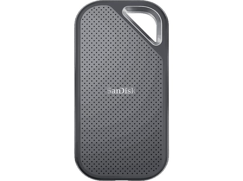 Disco duro SSD externo 1TB - SanDisk Extreme Pro Portable SSD, USB-C, USB-A, 2000MB/s, Resistencia al Agua, Gris