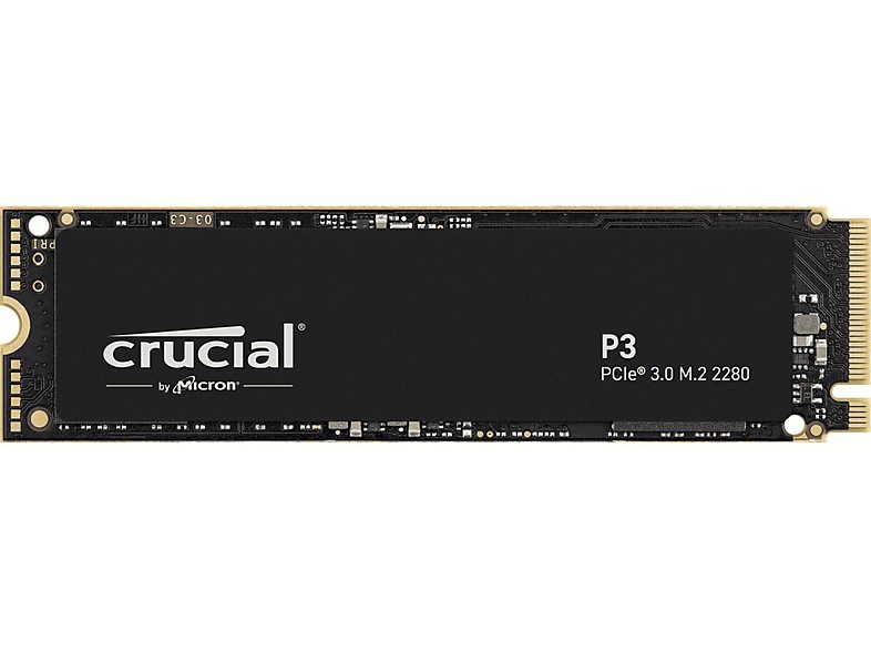Disco duro SSD interno 1000 GB - CRUCIAL P3 1000GB 3D NAND NVME PCIE M.2INT SSD, Interno, Negro