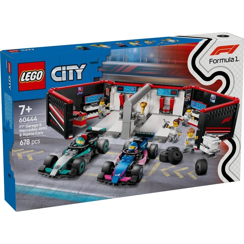 LEGO 60444 Garaje de F1 con Coches Mercedes-AMG y Alpine