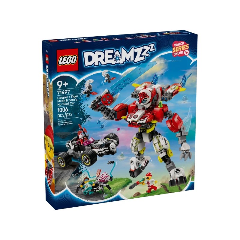 LEGO 71497 Meca Tigre de Cooper y Bólido de Zero