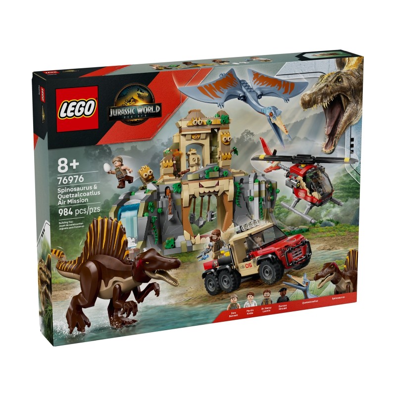 LEGO 76976 Misión Aérea: Spinosaurus y Quetzalcoatlus